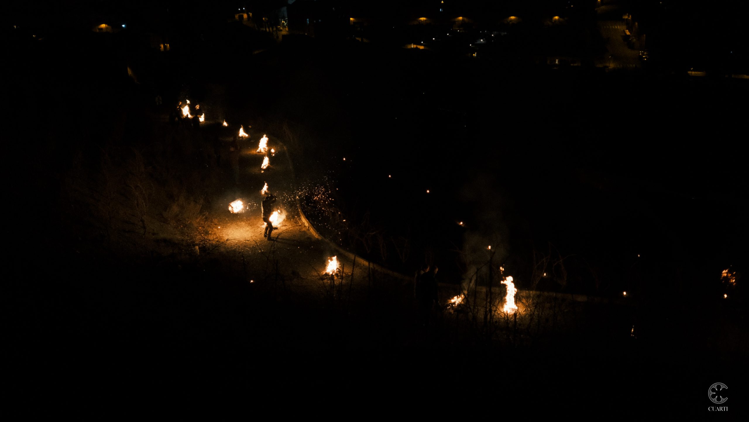 Encesa de l'Arbre de Nadal de Porrera